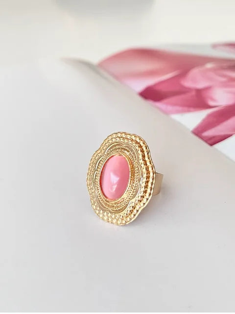 Bague large plaqué or