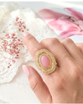 Bague large plaqué or