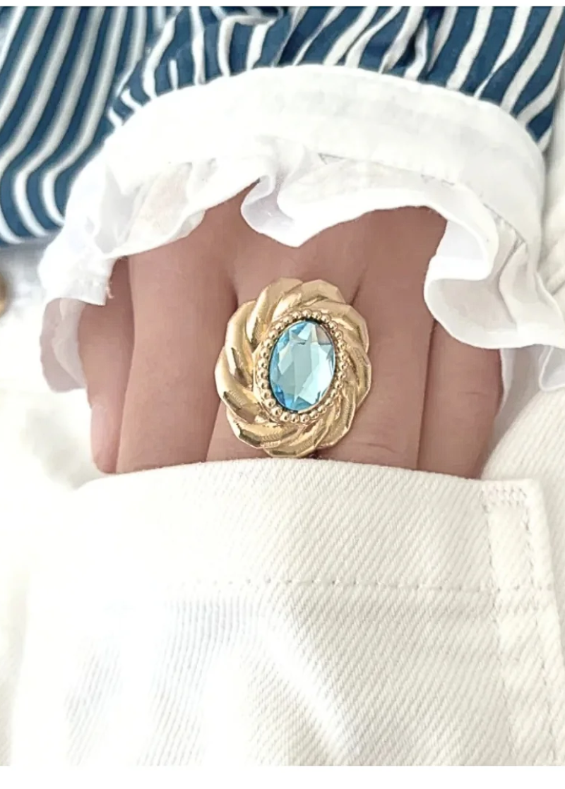 Bague perle bleue turquoise - Bientôt disponible