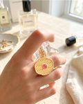 Bague femme perle cristal