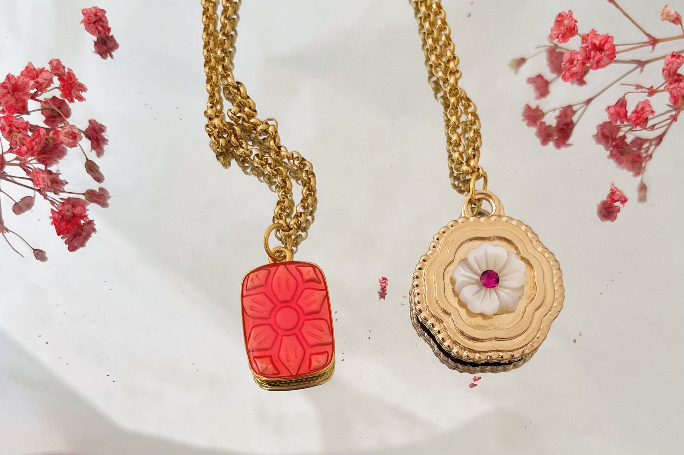 collier pendentif fleur – Image 2