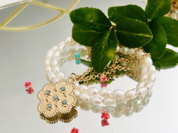 Collier femme perles cristal