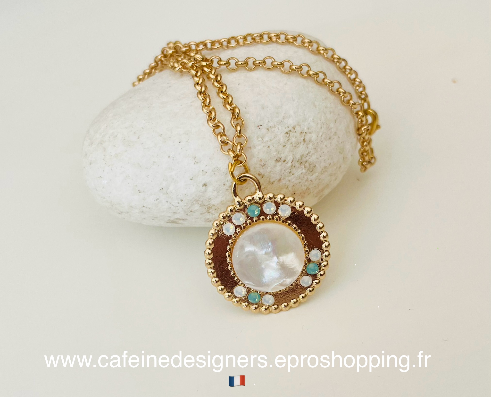 Collier pendentif nacre – Image 3
