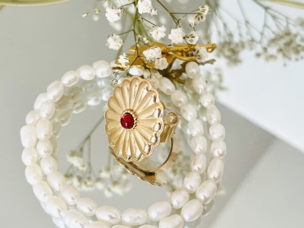 Bague plaqué or femme