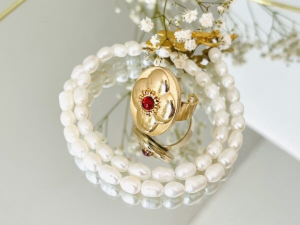 Bague tendance plaquée or