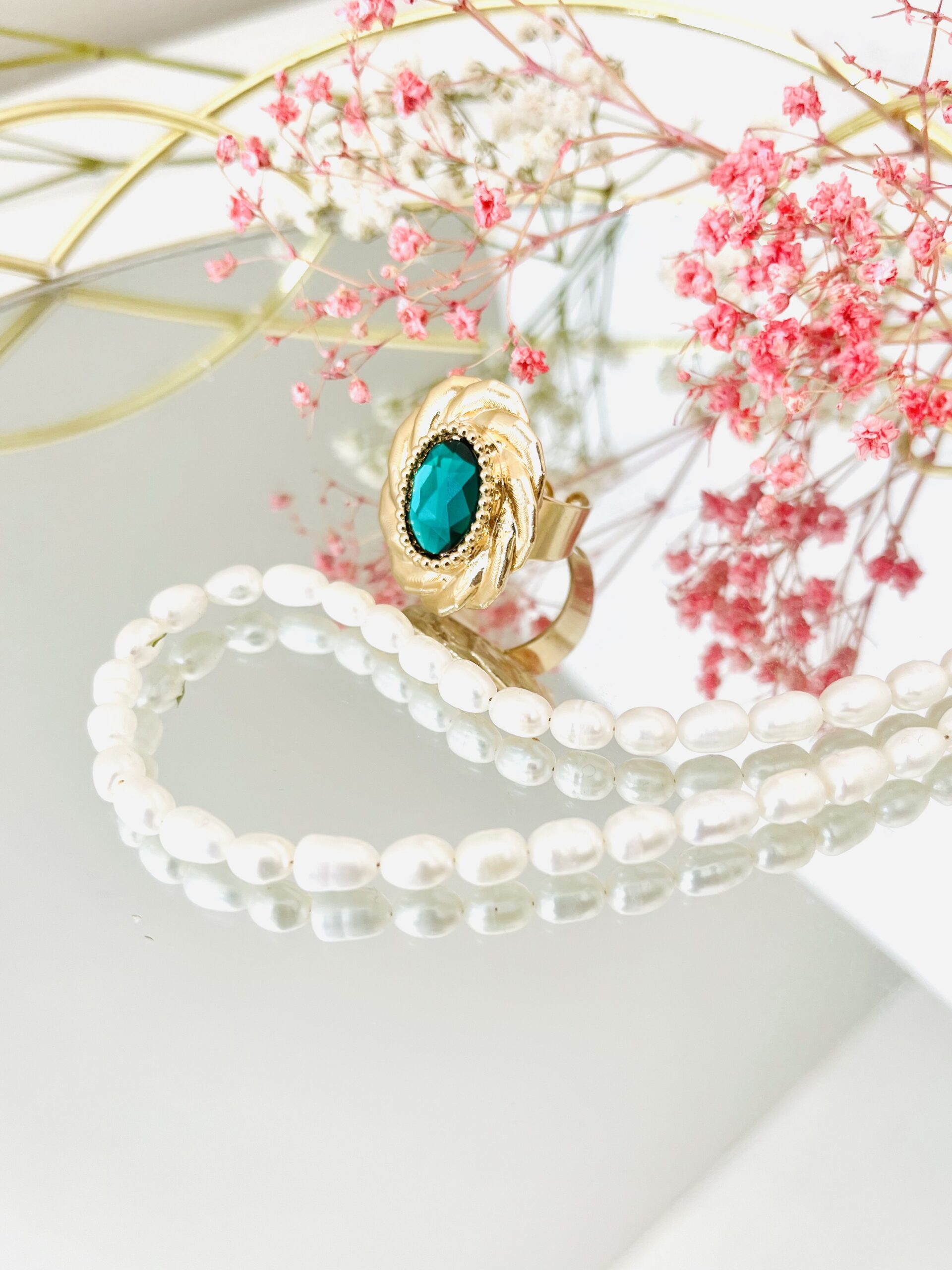 Bague plaqué or ajustable