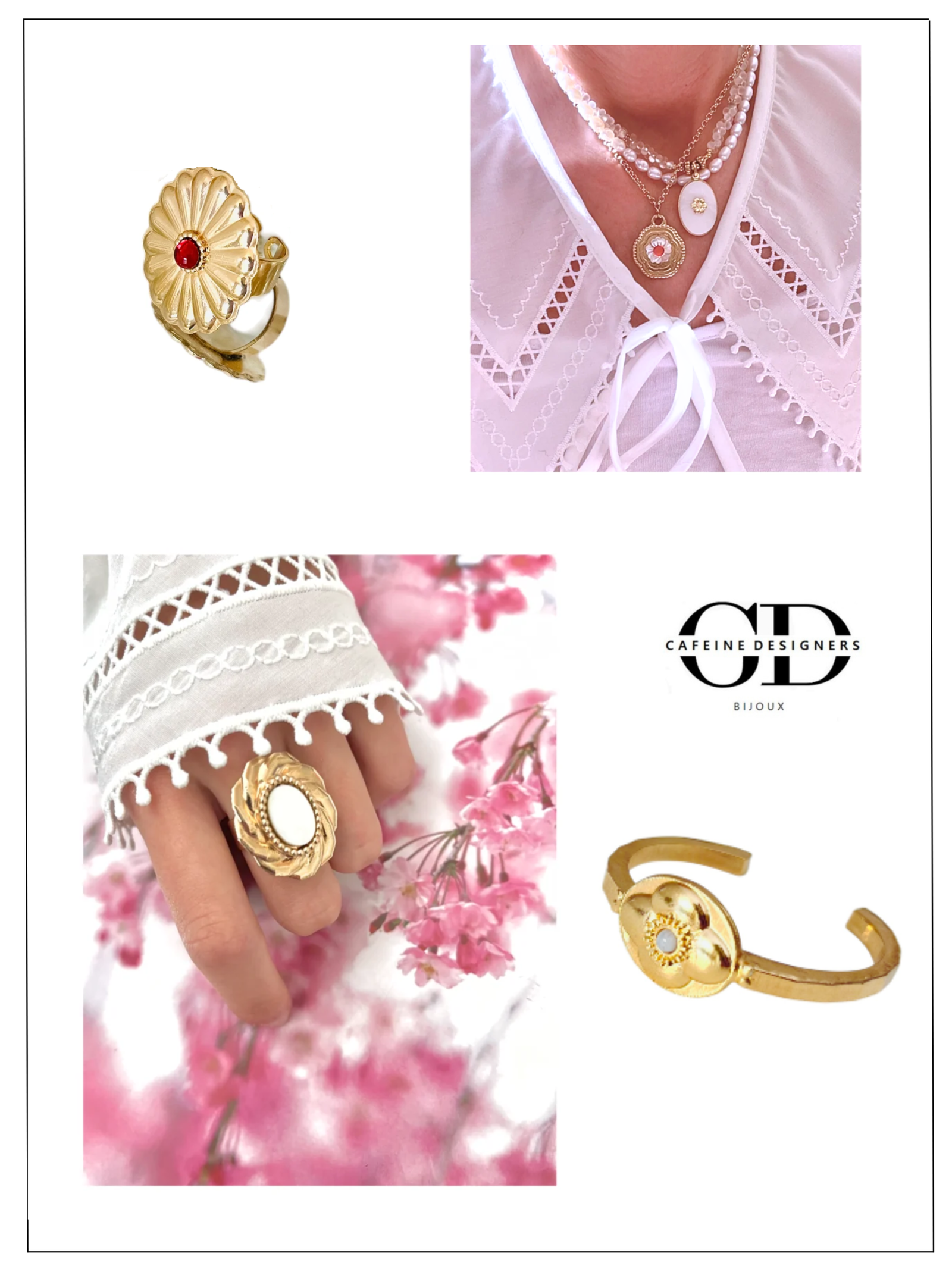 Collier pendentif fleur – Image 3