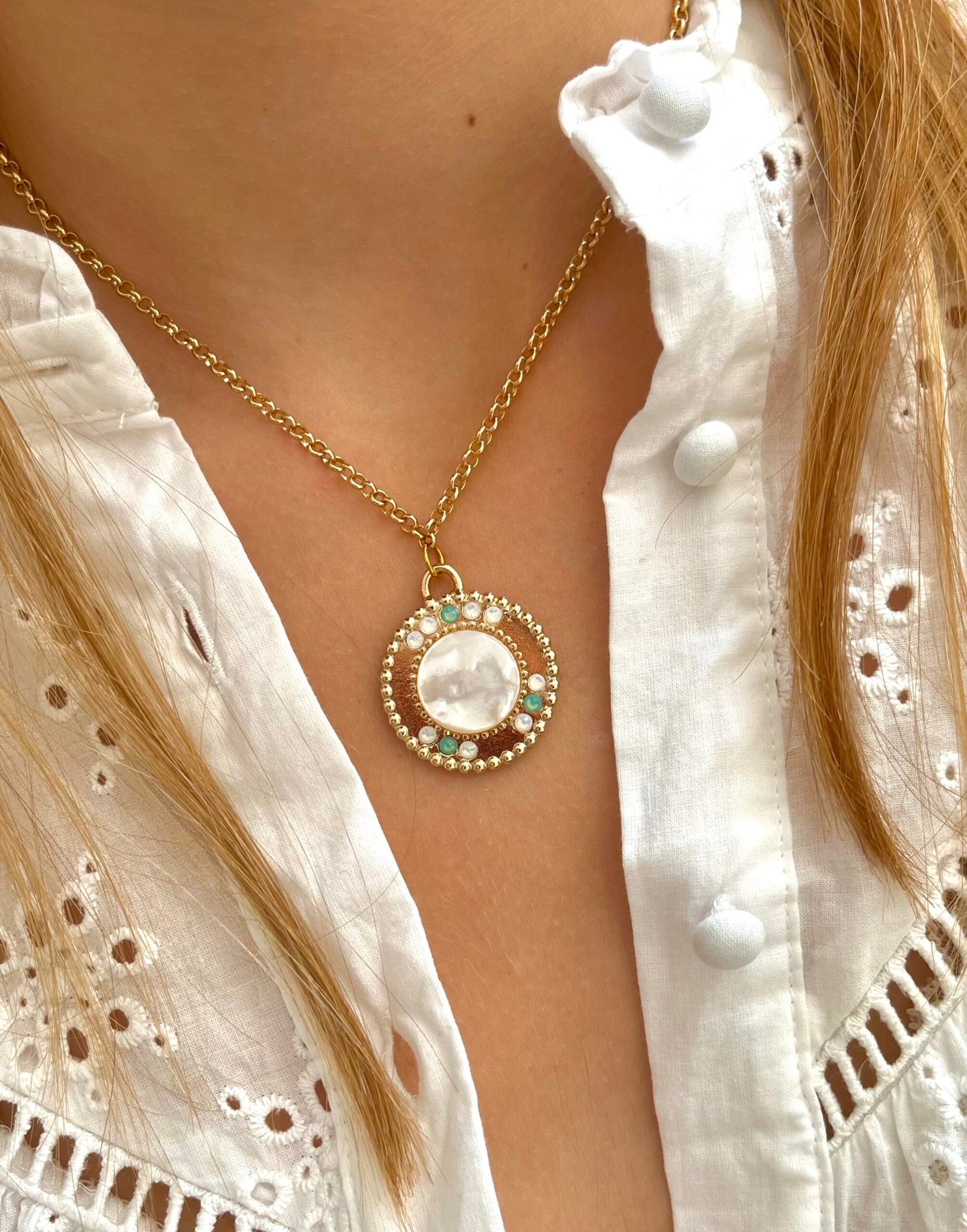 Collier pendentif nacre – Image 3