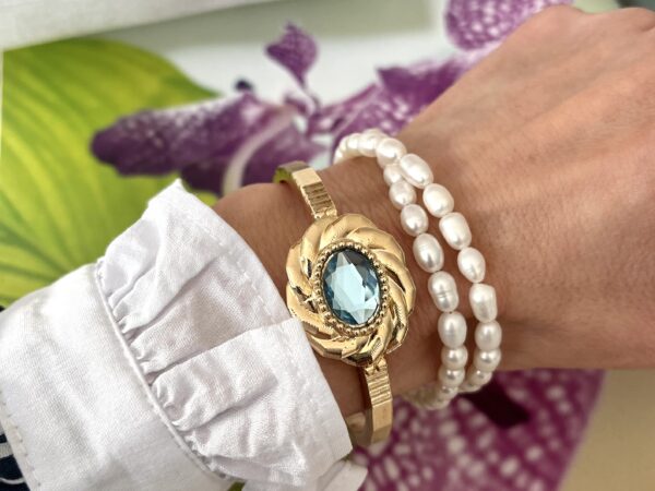 Bracelet jonc femme doré