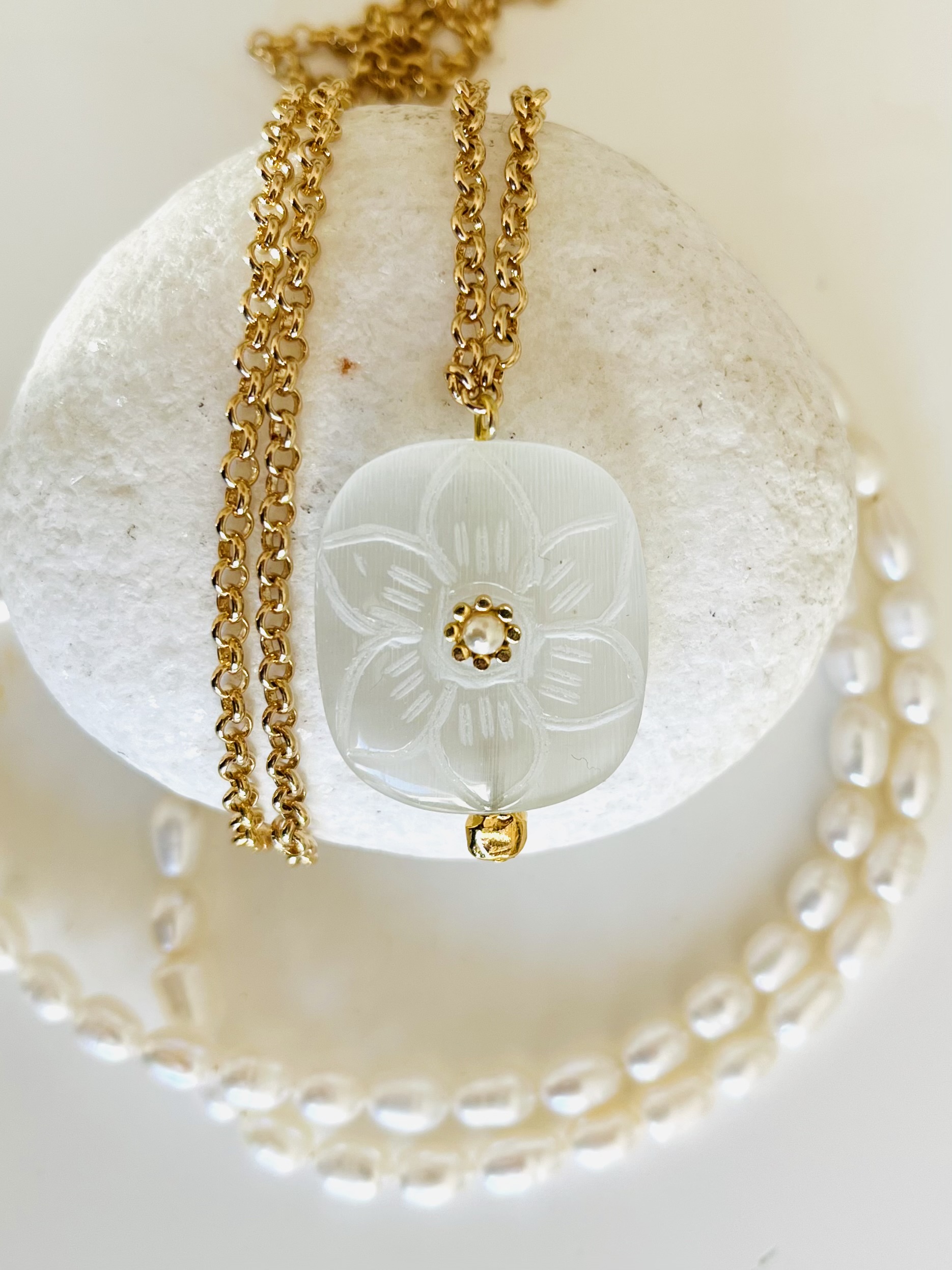 Collier femme pendentif cristal