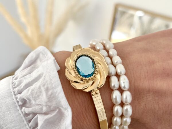 Bracelet design doré à l'or fin