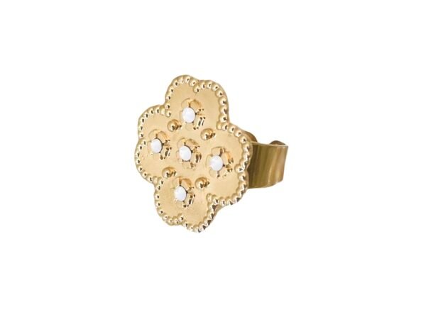 Bague desgn perles cristal lumineuses