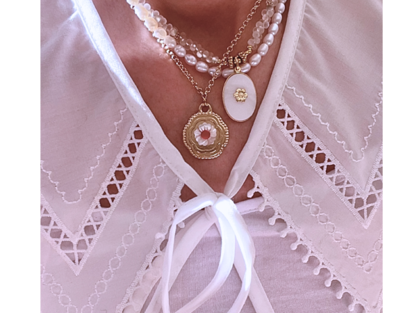 Collier pendentif fleur