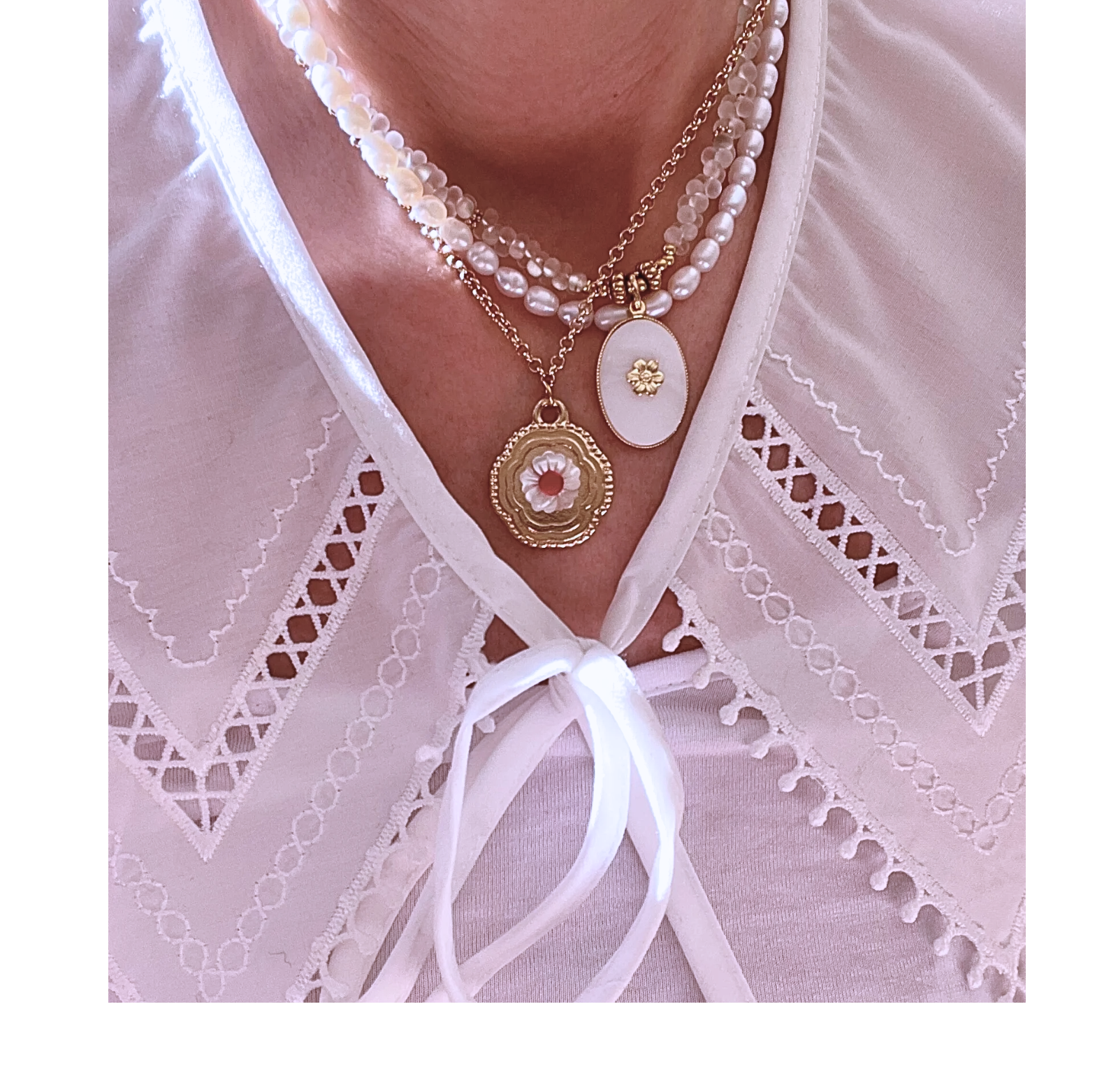 Collier pendentif fleur