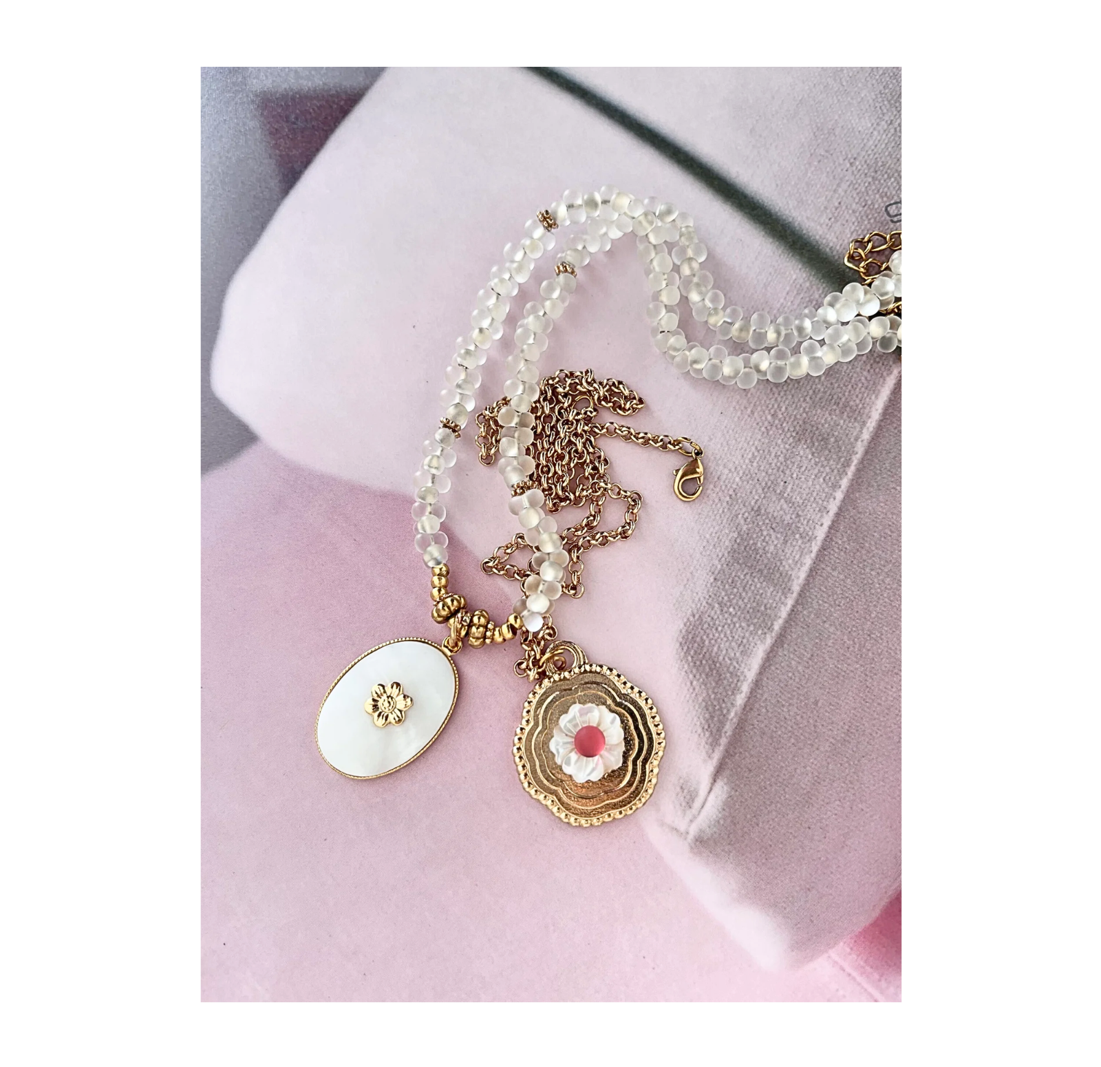 Collier pendentif fleur – Image 2