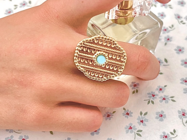 bague femme perle lumineuse