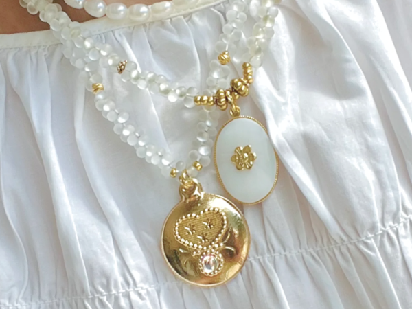 Collier fantaisie doré