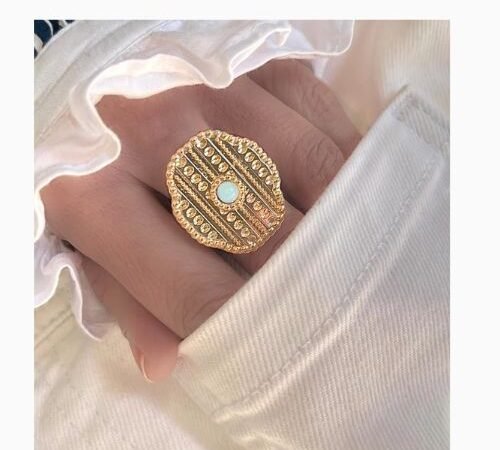 bague femme perle lumineuse