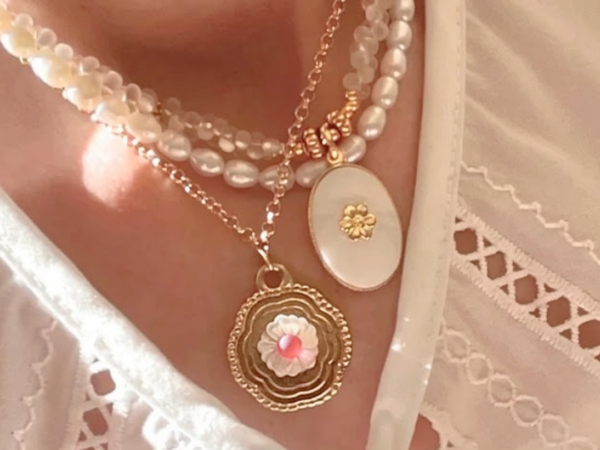 Collier pendentif fleur